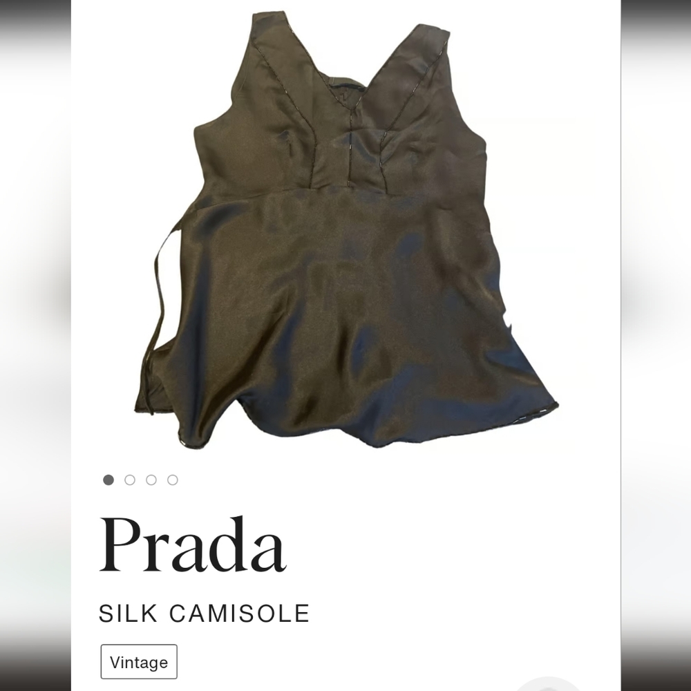 AUTHENTIC PRADA 100% Silk Camisole